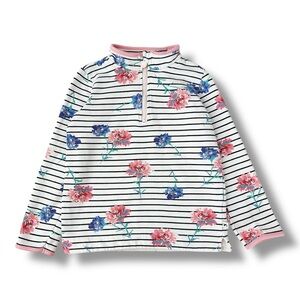 Joules | “Fairdale” Floral Quarter-Zip Pullover (9-10 yrs)